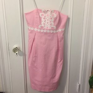 Strapless pink Lilly Pulitzer dress size 8
